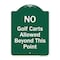 Signmission No Golf Carts Allowed Heavy-Gauge Aluminum Architectural Sign, 24" x 18", GW-1824-9807 A-DES-GW-1824-9807 - alternate 1